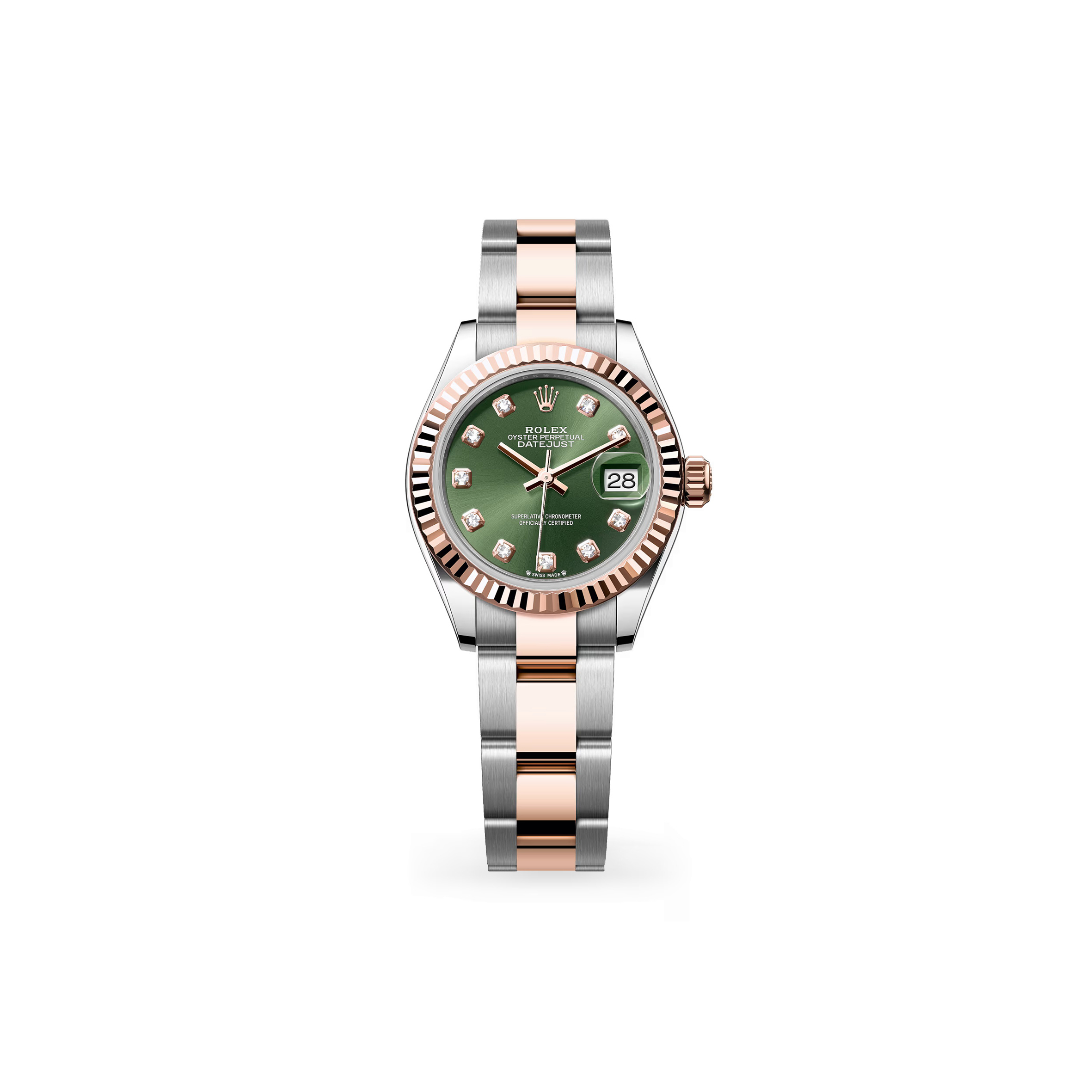 ROLEX LADY-DATEJUST OYSTER, 28 MM, OYSTERSTEEL AND EVEROSE GOLD 279171